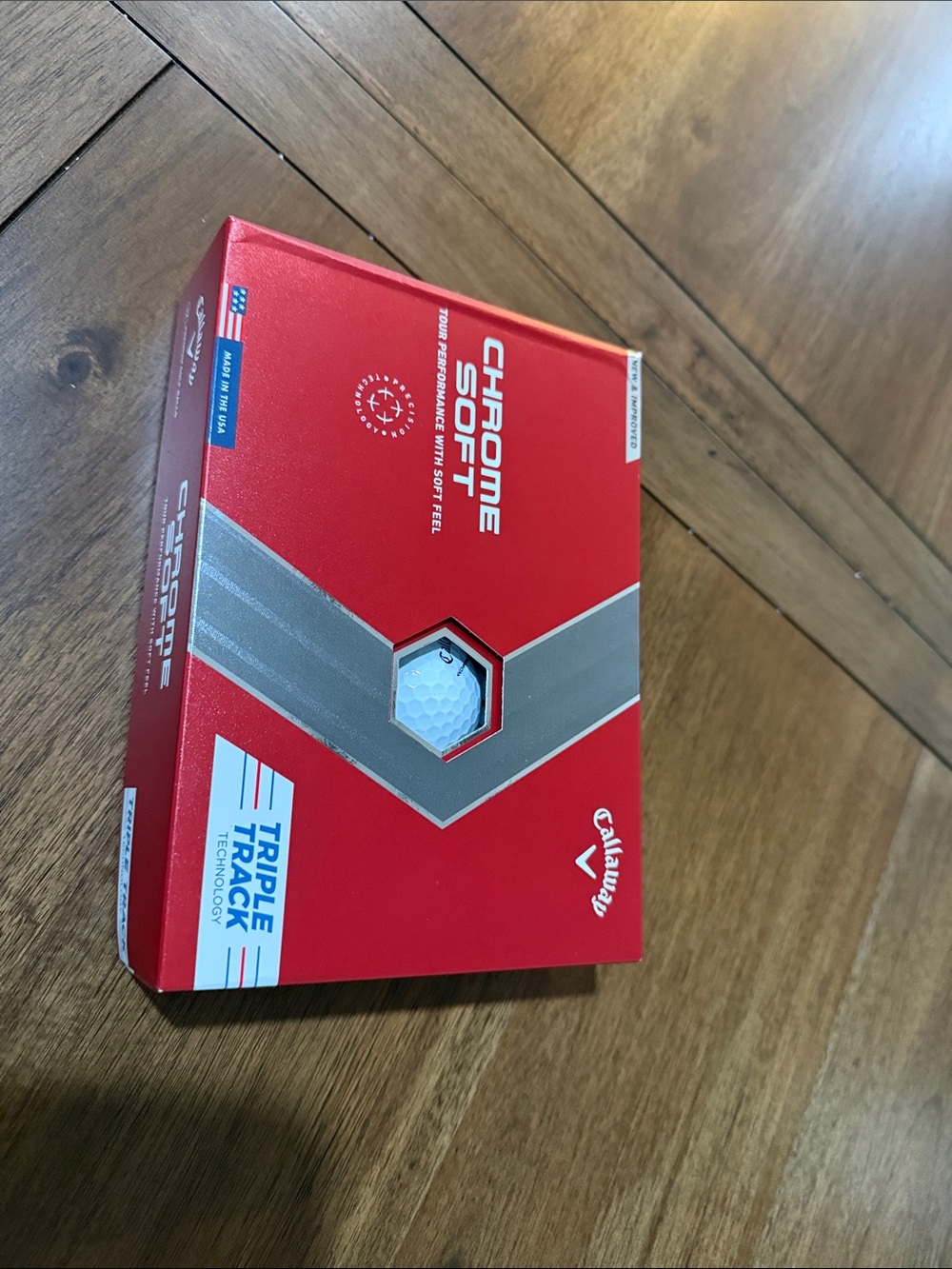 Callaway Chrome Soft Golf Balls - Red & Silver Sleeve
